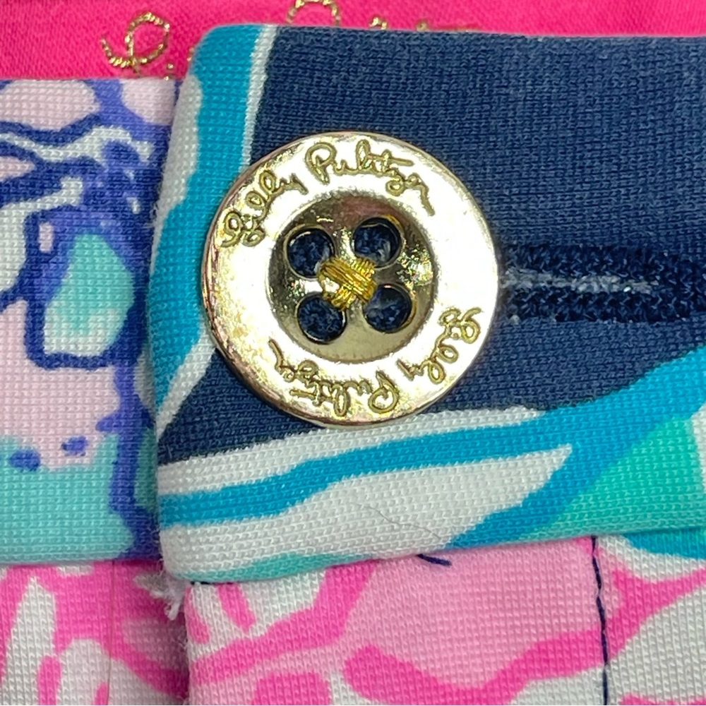 LILLY PULITZER Callahan Knit "On The Vine Floral" Print Blue Pink Stretch Size 2 - Picture 3 of 9